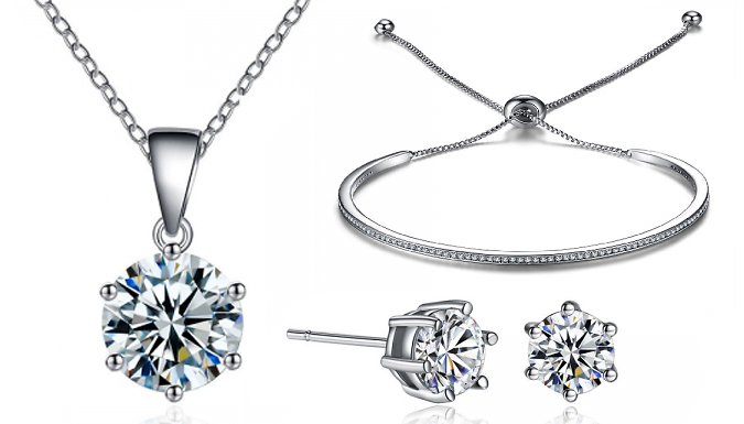 Friendship Solitaire Set Made with Crystals from Swarovski