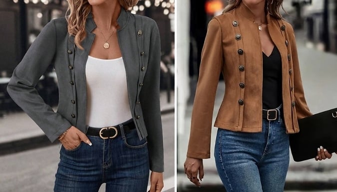 Women’s Smart Button-Down Jacket - 5 Colours, 5 Sizes!