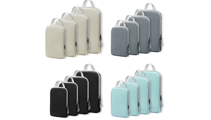 Image of 4-Pack of Multi-Functional Compression Suitcase Bags - 4 Colours!