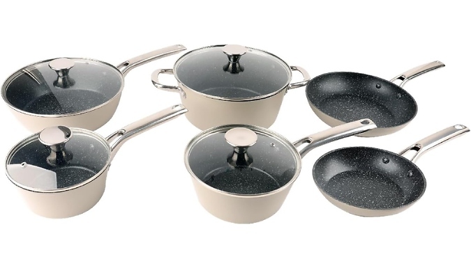 Alivio 10-Piece Aluminium Alloy Pan Set