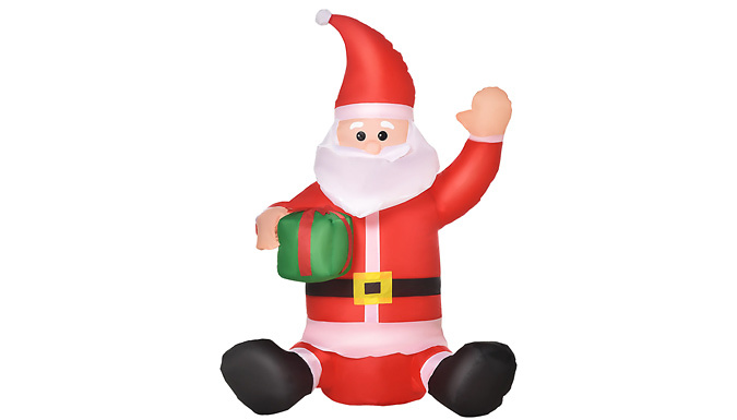 HOMCOM Inflatable Christmas LED Santa Claus