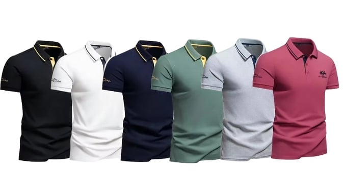 Embroidered Polo Shirt - 6 Colours, 8 Sizes!