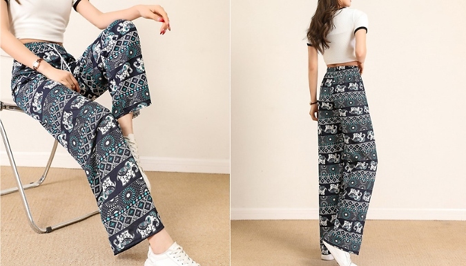 Adjustable Elephant Print Trousers - 7 Colours