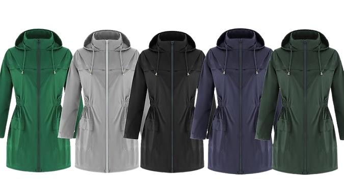 Women’s Lightweight Hooded Rain Coat - 5 Colours & Sizes