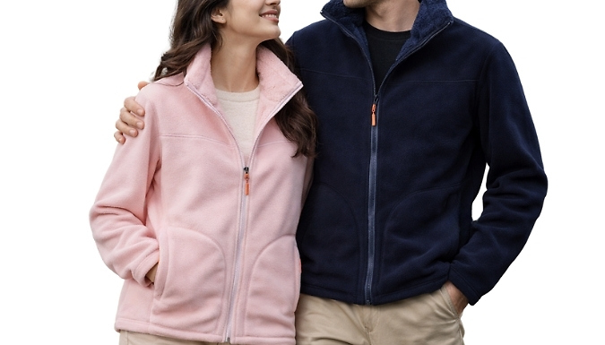 Men's or Women's Ultra-Warm Zip-Up Fleece Jacket - 7 Colours, 11 Sizes!