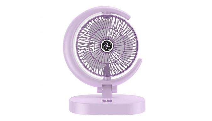 USB Desktop Fan with Light - 2 Colours