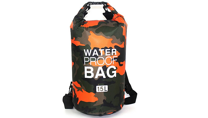 2L, 5L, 10L or 15L Waterproof Dry Storage Bag - 5 Colours