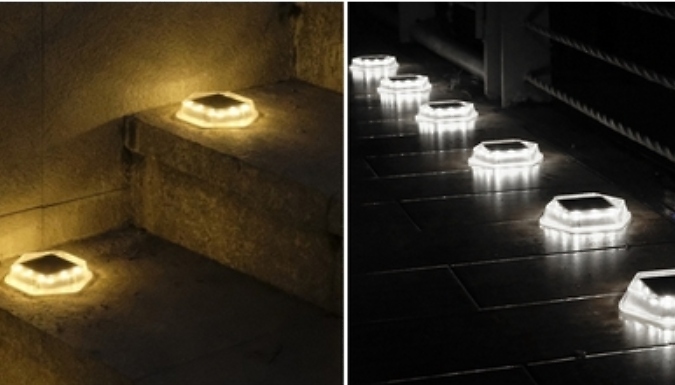 1, 2 or 4 Hexagon Outdoor Solar Lights - 3 Colours