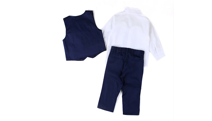 Boys Suit Waistcoat, Trousers, Shirt and Tie - 6 Sizes