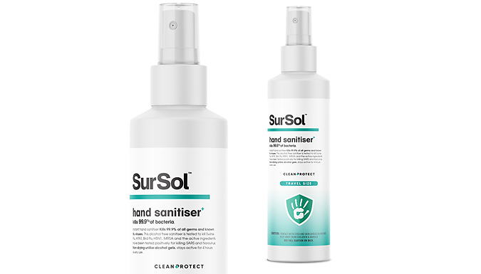 SurSol 50ml Hand Sanitiser - 1 or 2 Pack!