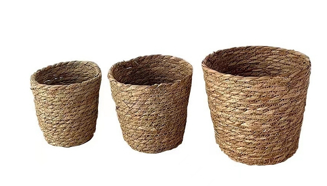 1 or 3-Pack Wicker Baskets - 3 Sizes