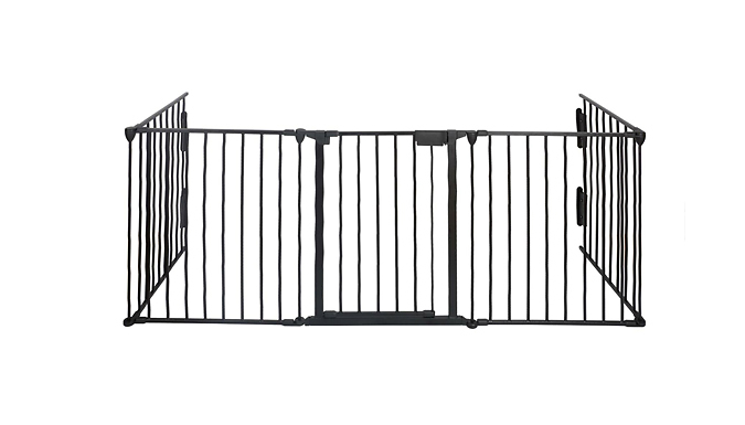 Indoor Metal Safety Fence with Gate - For Fireplaces, Doorways & More!