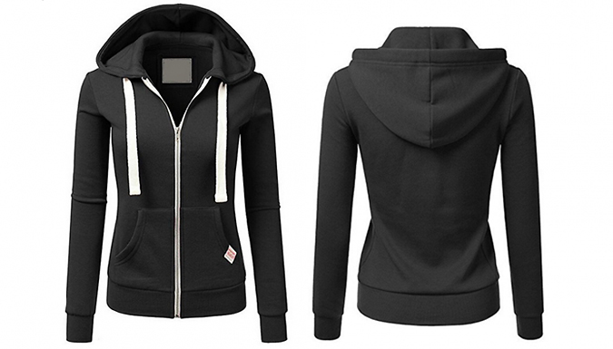 Casual Zip-Up Hoodie Sweatshirt - 5 Colours & 4 Sizes