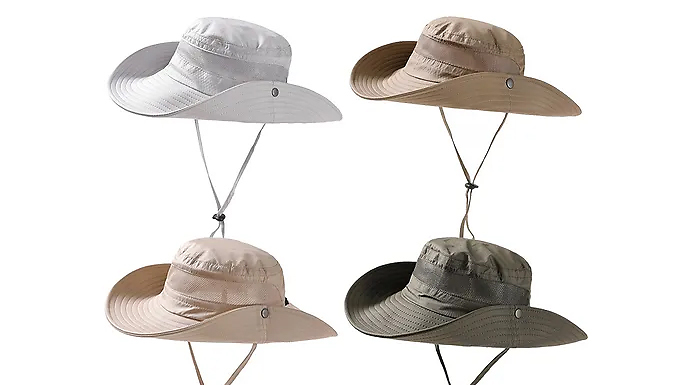 Wide Brim Summer Fishing Walking Hat - 4 Colours at Go Groopie