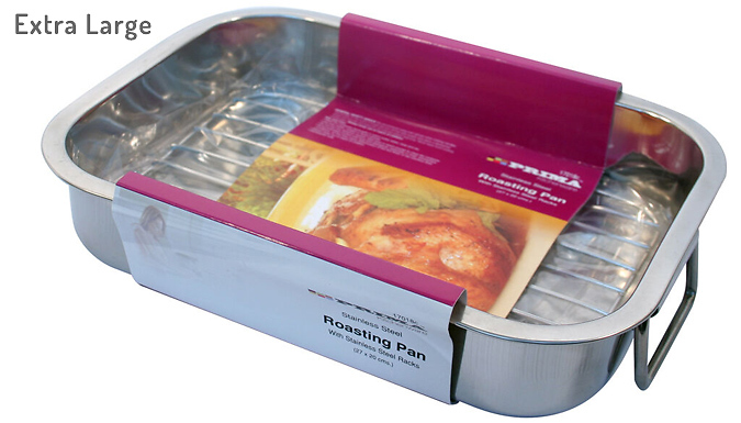 Stainless Steel Wire Rack Roasting Tray – 4 Sizes Deal Price £6.99