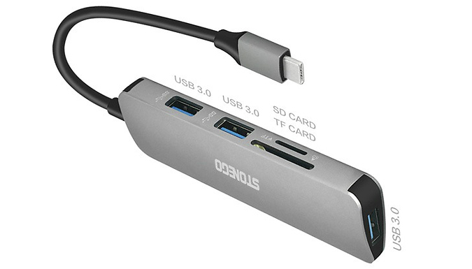 1 or 2 USB Type-C Hub Multi-Port Adaptors - 2 Colours