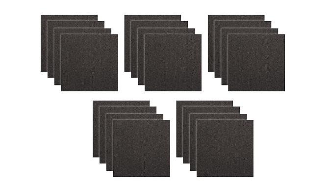20-Piece Heavy Duty Carpet Tiles - 5 Colours