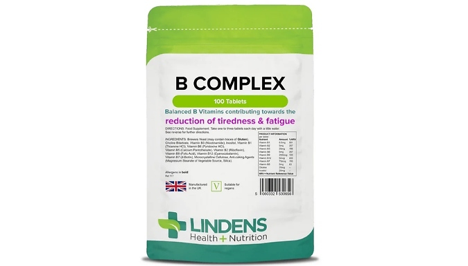 B Vitamin Complex Lindens - 100 Tablets