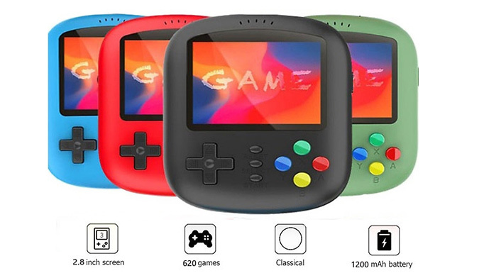 Justgiftdirect Portable Handheld Game Console - 4 Colours