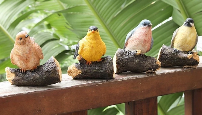 Bird-On-Branch Garden Ornament - 4 Colours