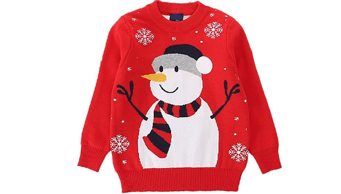 Kids' Snowman Christmas Jumper - 2 Colours & 5 Sizes