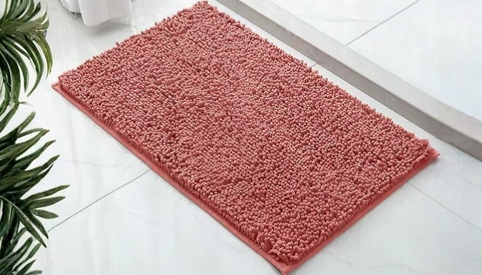 Non-Slip Chenille Bath Mat - 11 Colours & 2 Sizes