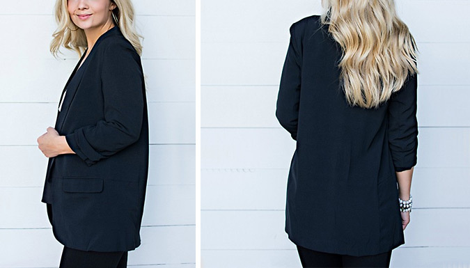 Long Sleeve Lapel Blazer - 3 Colours & 3 Sizes from Go Groopie IE