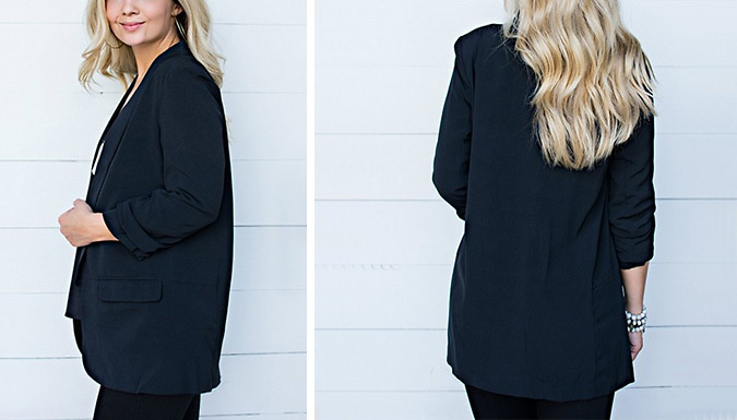 Long Sleeve Lapel Blazer - 3 Colours & 3 Sizes