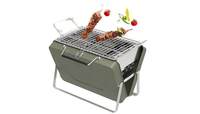 Handheld Portable Charcoal BBQ Grill - Small or Medium