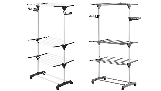 Folding 4-Tier Clothes Horse Airer - 2 Colours!