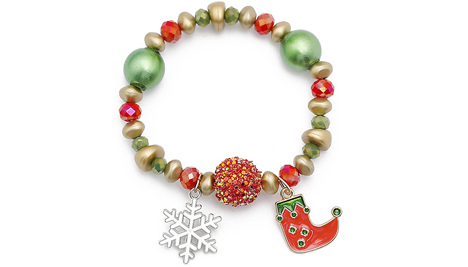 Women's Novelty Christmas Themed Charm Bracelet - 4 Designs