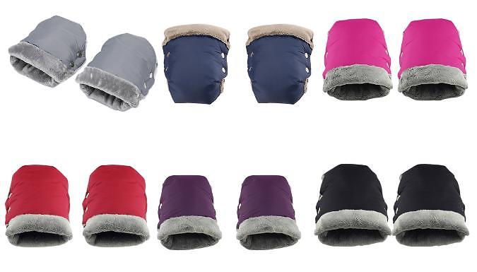 Waterproof Baby Stroller Gloves - 6 Colours at Go Groopie