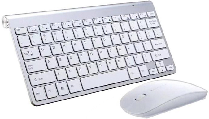 Mini Wireless Keyboard & Mouse - 3 Colours