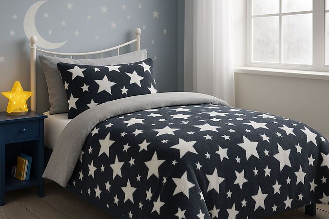 Teddy Stars Fleece Duvet Set – Soft, Cosy & Perfect for Winter Nights