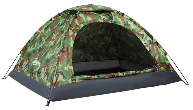 2-Person Camouflage Camping Tent Deal Price £24.99