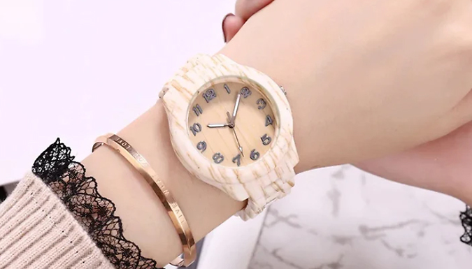 Wooden-Style Bambu Link Watch - 5 Colours