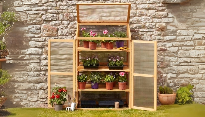 Garden Grow 3-Tier Wooden Cold Frame