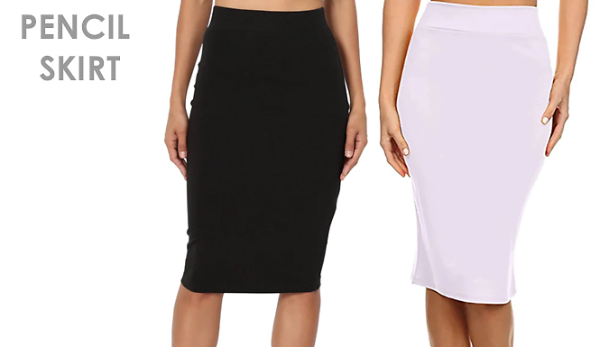 Women's Pencil, Mini or Skater Skirt - 3 Colours & 4 Sizes