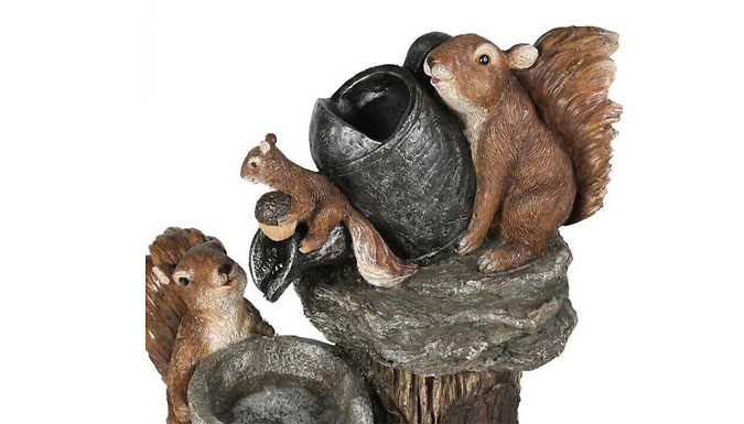 Animal Family Miniature Outdoor Statue - Goose or Squirrel