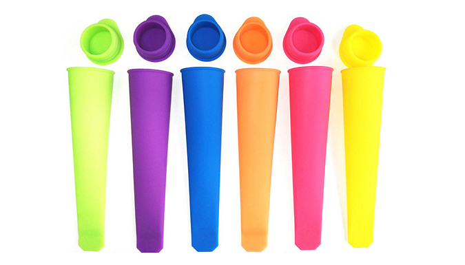 6 Silicone Ice Lolly Moulds