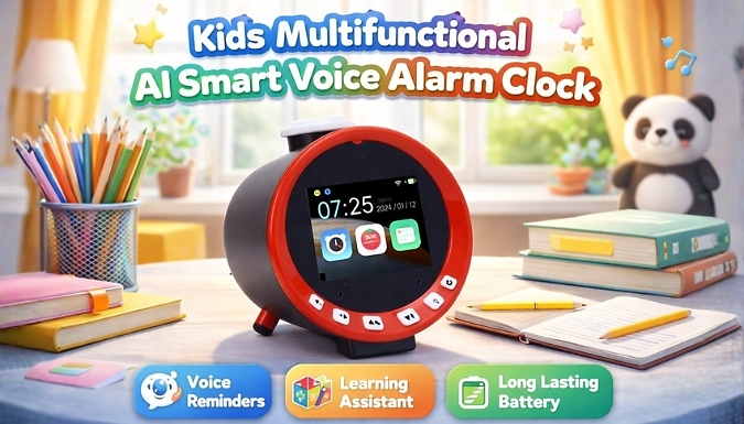 Kids Multifunctional AI Smart Voice Alarm Clock