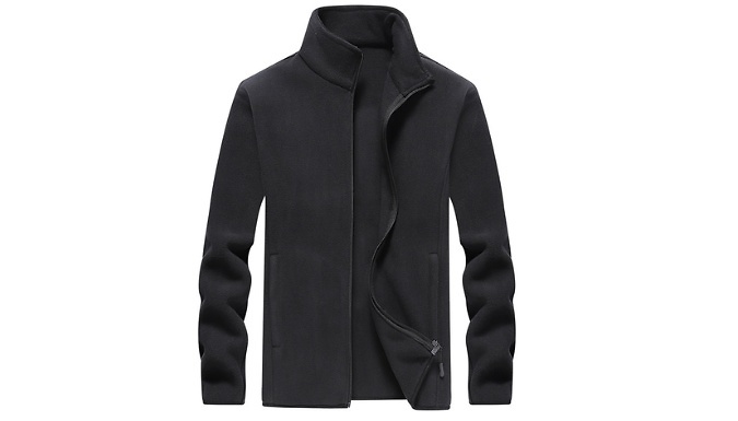 Men's Full Zip Polar Fleece Jacket Coat - 5 Colours & 5 Sizes