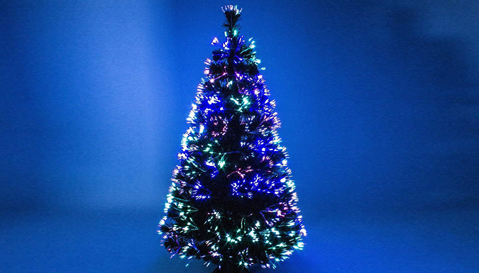 Green Fibre Optic Artificial Christmas Tree - 4ft or 6ft!