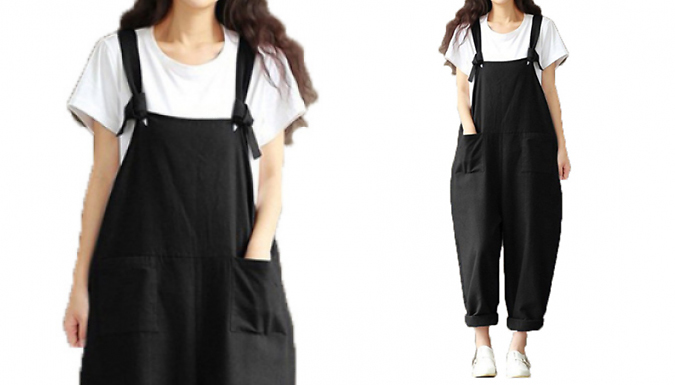 Sleeveless Women's Jumpsuit with Pockets - 3 Colours & 5 Sizes