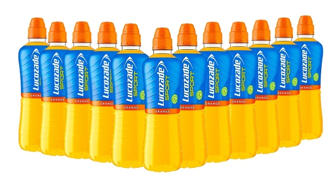 12 Bottles of Caffeine-Free Orange Lucozade Sport! - 750ml