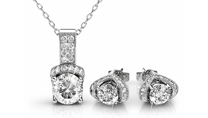 2-Piece Altair Encrusted with Swarovski Crystals Jewellery Set - 5 Options!