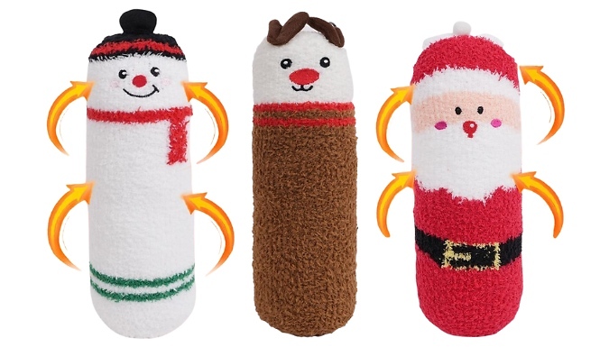 USB Heating Christmas Plush Pillow - 3 Styles