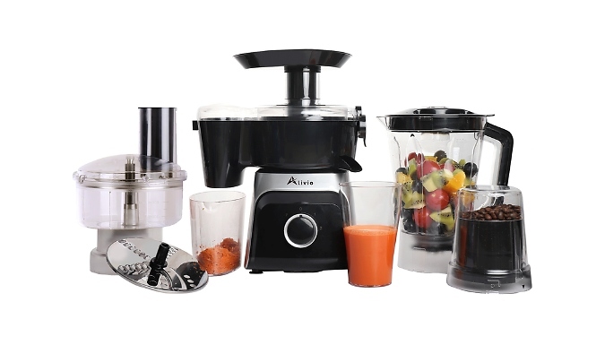 7-in-1 Compact Food Processor - With Included Accessories!