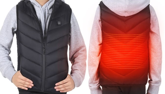 Kids USB Charging Electric Heated Gilet- 4 Colours & 5 Sizes