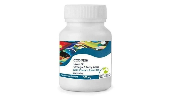 Immune-System Support Cod Liver Capsules with Vitamin A and D3